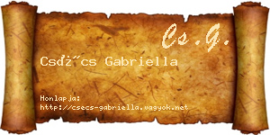Csécs Gabriella névjegykártya
