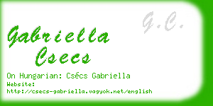 gabriella csecs business card